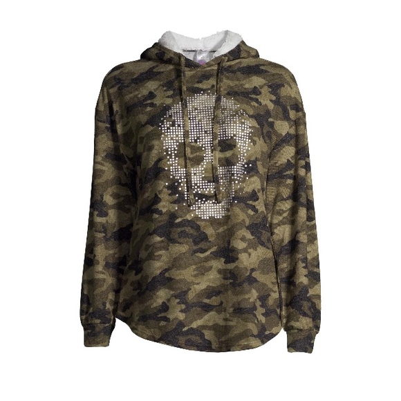 Juniors Faux Sherpa Lined Printed Graphic Hoodie - Picture 4 of 4